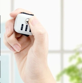 Іграшка Антистрес Fidget Cube куб 3 см (459490942) Фіджет Куб Чорно-Сірий - зображення 8