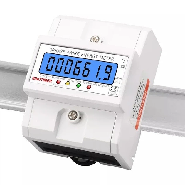 Лічильник електроенергії трифазний Sinotimer DTS6619 на дін рейку 3x10(100)А 3X230V 400V 50Hz DIN з підсвічуванням дисплея (колір білий) - зображення 11