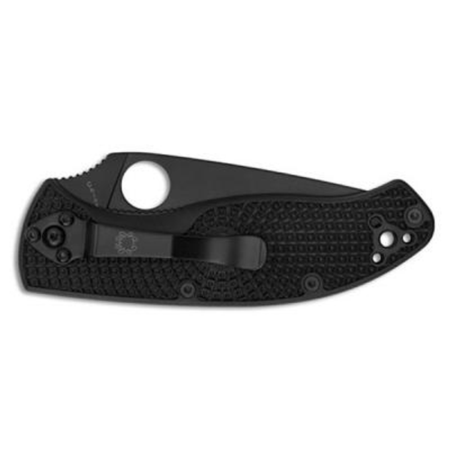 Ніж Spyderco Tenacious Black Blade Lightweight напівсерейтор (C122PSBBK) - зображення 2