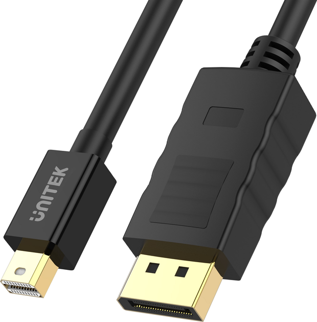 Kabel Unitek miniDisplayPort/DisplayPort M/M 3 m Czarny (Y-C612BK) - obraz 1