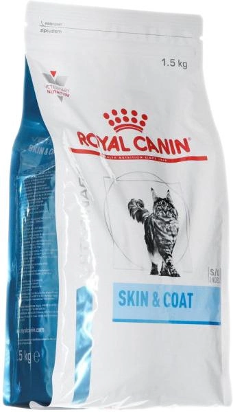 Sucha karma dla kotów Royal canin Veterinary Care Nutrition Feline Skin & Coat 1,5 kg (3182550939157) - obraz 1
