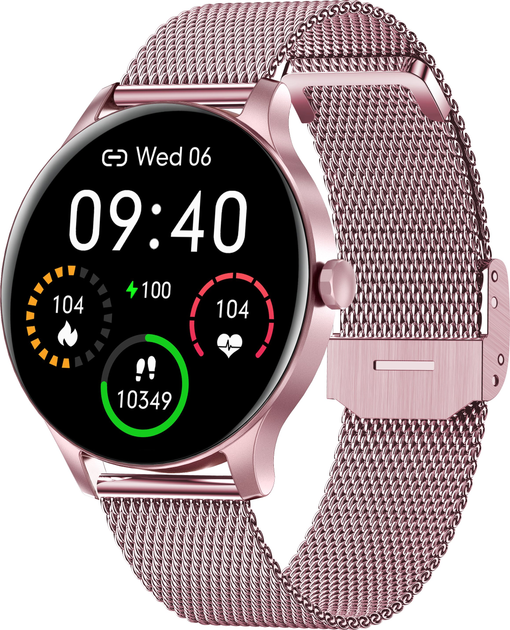 Smartwatch Garett Classy Steel Różowy (5904238483787) - obraz 1