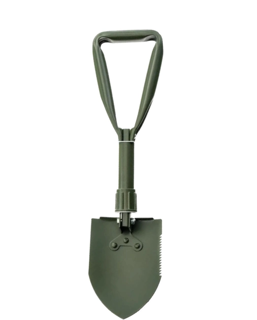 Туристична лопата багатофункціональна Shovel 009, міні лопата для кемпінгу, саперна лопата. Колір зелений - зображення 1
