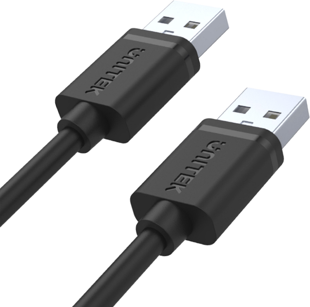 Kabel Unitek USB 2.0 AM-AM 1,5 m Czarny (Y-C442GBK) - obraz 2