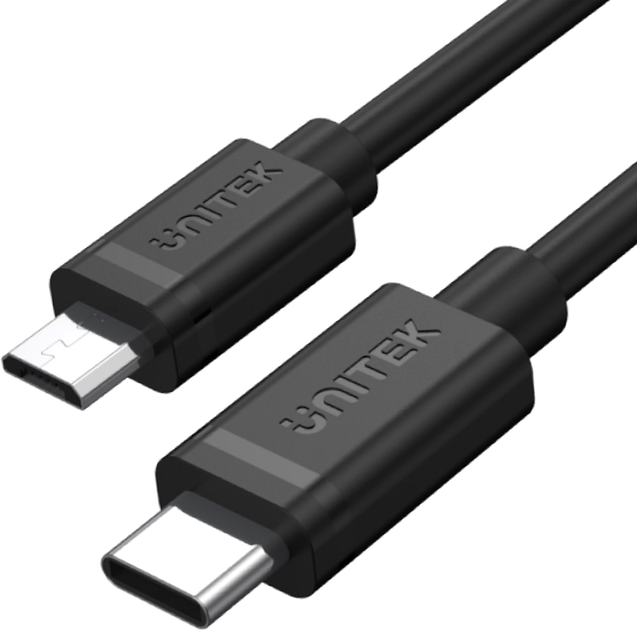 Kabel Unitek USB Type-C do microUSB 1 m Czarny (Y-C463GBK) - obraz 1