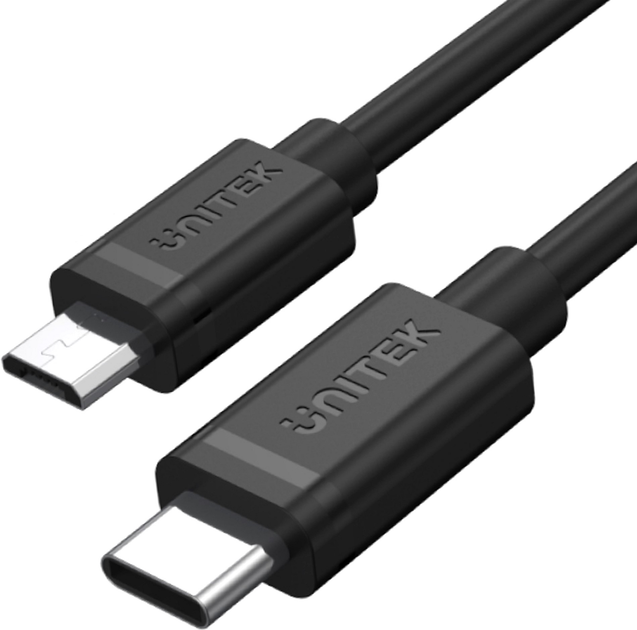 Кабель Unitek USB Type-C to microUSB 1 м Black (Y-C463GBK) - зображення 1