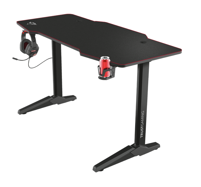 Компьютерный стол Trust GXT 1175 Imperius XL Gaming Desk, Black, 140 x 75 см, вся рабочая область стола покрыта ковриком для мыши, стальной каркас, высококачественная столешница, регулируемый упор для ног (23802) - Фото 1 Компьютерный стол Trust GXT 1175 Imperius XL Gaming Desk, Black, 140 x 75 см, вся рабочая область стола покрыта ковриком для мыши, стальной каркас, высококачественная столешница, регулируемый упор для ног (23802) - изображение 1