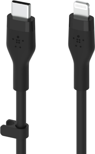 Kabel Belkin USB-C - Lightning Silikon 2 m Czarny (CAA009BT2MBK) - obraz 3