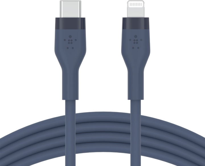 Кабель Belkin USB-C - Lightning Silicone 3 м Blue (CAA009BT3MBL) - зображення 1