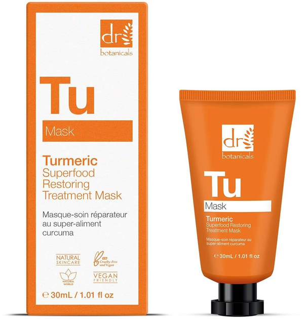 Відновлююча лікувальна маска Dr. Botanicals SuperFood Tumeric 30 мл (7061284459055) - зображення 3