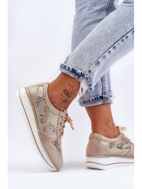 Sneakersy damskie S.Barski AL22246 37 Złote (5905677431322) - obraz 5