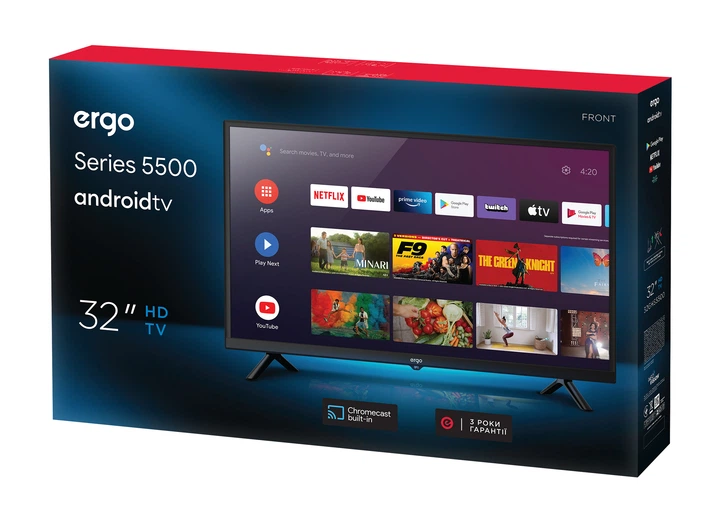 Телевизор ERGO 32" 32GHS5500 голосовое управление - Фото 4 Телевизор ERGO 32" 32GHS5500 голосовое управление - изображение 4