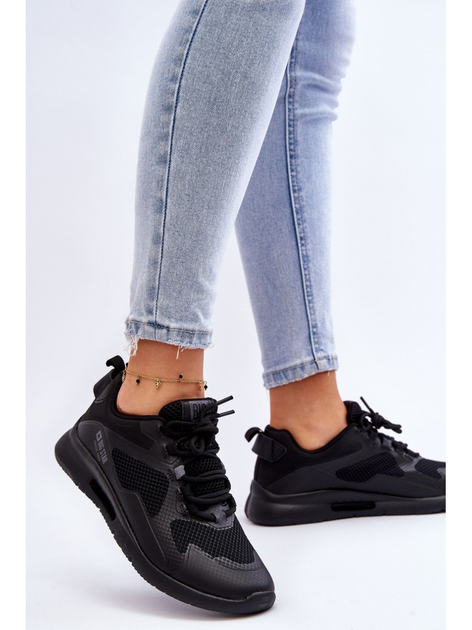Buty sportowe damskie z siatki do kostki oddychające Big Star LL274372 38 Czarne (5900714603472) - obraz 6