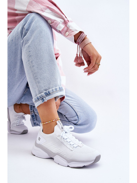 Sneakersy damskie z siatki na platformie do kostki wsuwane Big Star LL274A142 37 Białe (5900714637903) - obraz 5