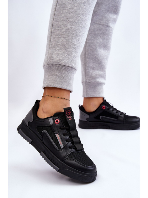 Tenisówki damskie z eko skóry do kostki Cross Jeans LL2R4012C 38 Czarne (8697319464436) - obraz 4