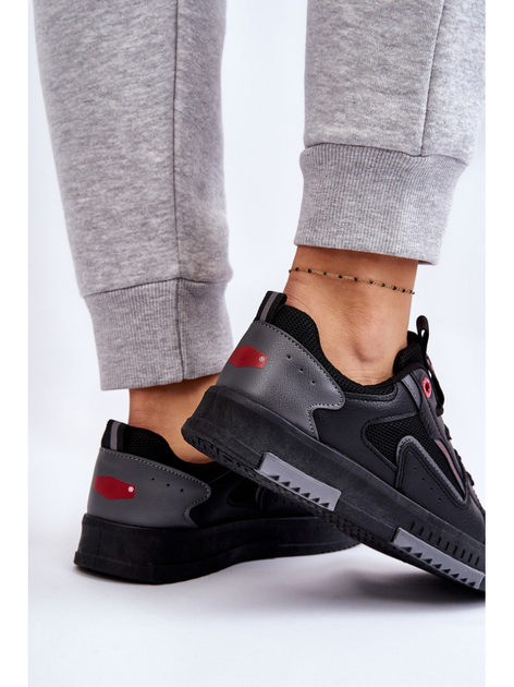 Tenisówki damskie z eko skóry do kostki Cross Jeans LL2R4012C 38 Czarne (8697319464436) - obraz 5
