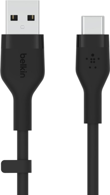 Кабель Belkin USB-A - USB-C Silicone 1 м Black (CAB008BT1MBK) - зображення 2