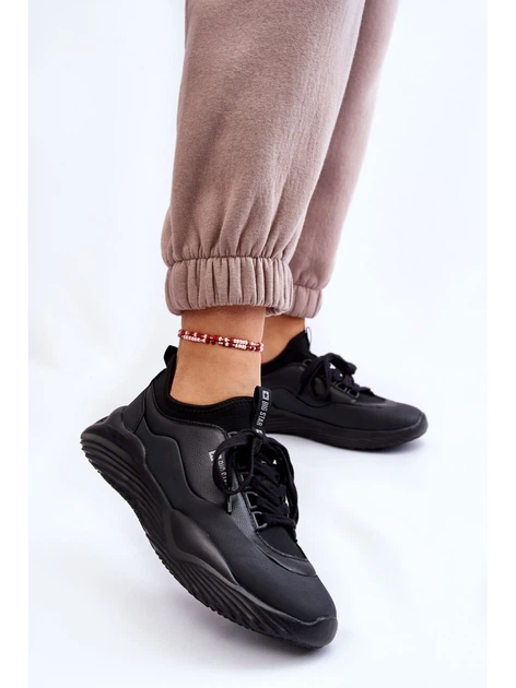 Жіночі снікери Big Star LL274419 38 Чорні (5900714609184) - зображення 4