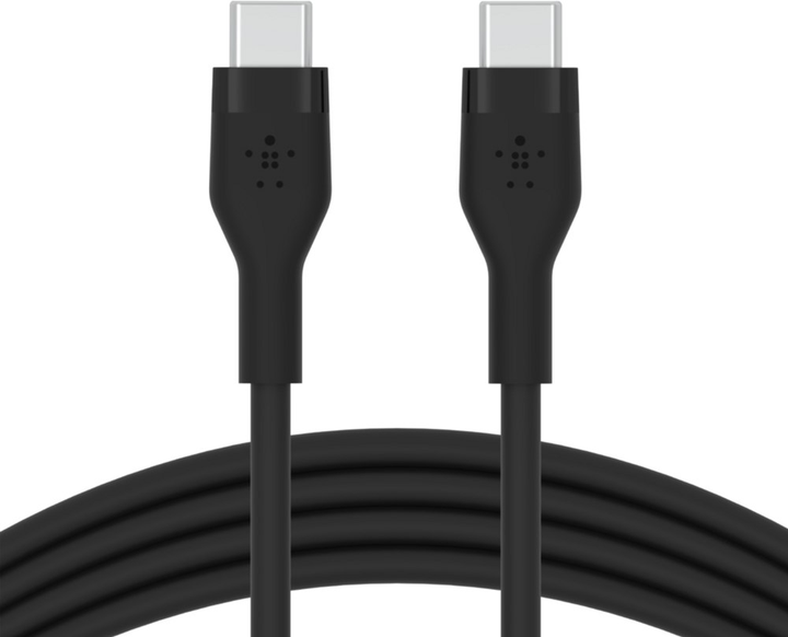 Kabel Belkin USB-C - USB-C 2.0 Silikonowy 1 m Czarny (CAB009BT1MBK) - obraz 1