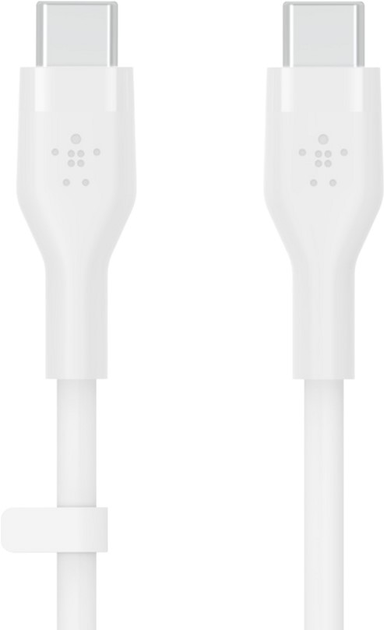 Kabel Belkin USB-C - USB-C 2.0 Silikonowy 1 m Biały (CAB009BT1MWH) - obraz 2