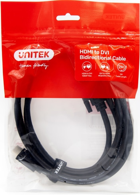 Кабель Unitek HDMI-DVI 2 м (C1271BK-2M) - зображення 3