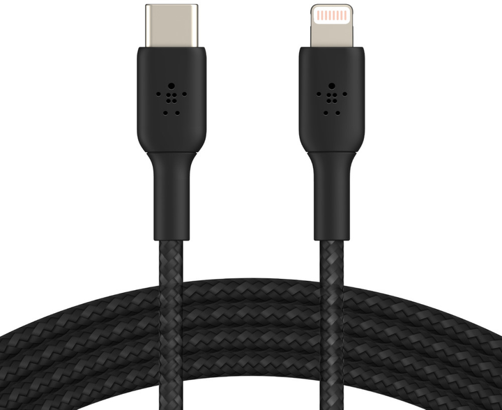 Кабель Belkin Braided C-LTG 2M Black (CAA004BT2MBK) - зображення 1