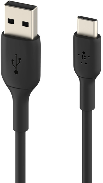 Kabel Belkin PVC USB-C - USB-A 2M Czarny (CAB001BT2MBK) - obraz 1