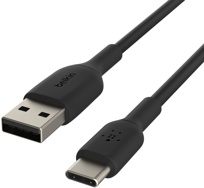 Kabel Belkin PVC USB-C - USB-A 2M Czarny (CAB001BT2MBK) - obraz 2