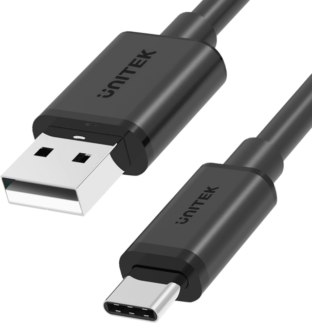 Kabel Unitek USB-A do USB-C 2.0 1 m Czarny (Y-C482BK) - obraz 1