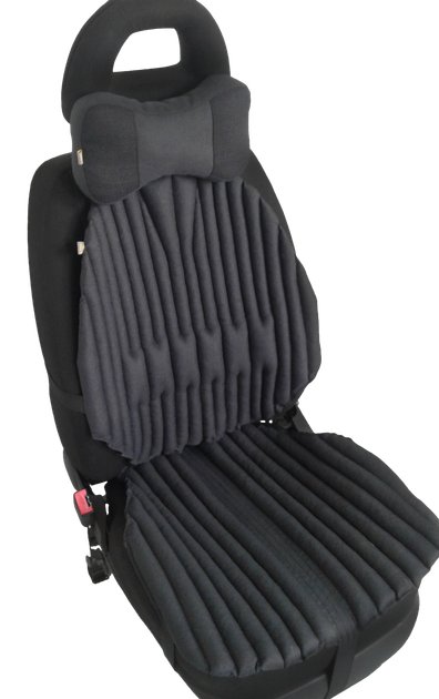 Ортопедичні біо накидки EKKOSEAT на автомобільне крісло. Комплект. Чорна.Pontiac11 - зображення 3