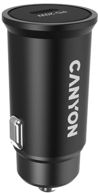 Автомобільний зарядний пристрій Canyon C-20 PD 20 W USB-C Black (CNS-CCA20B) - зображення 2