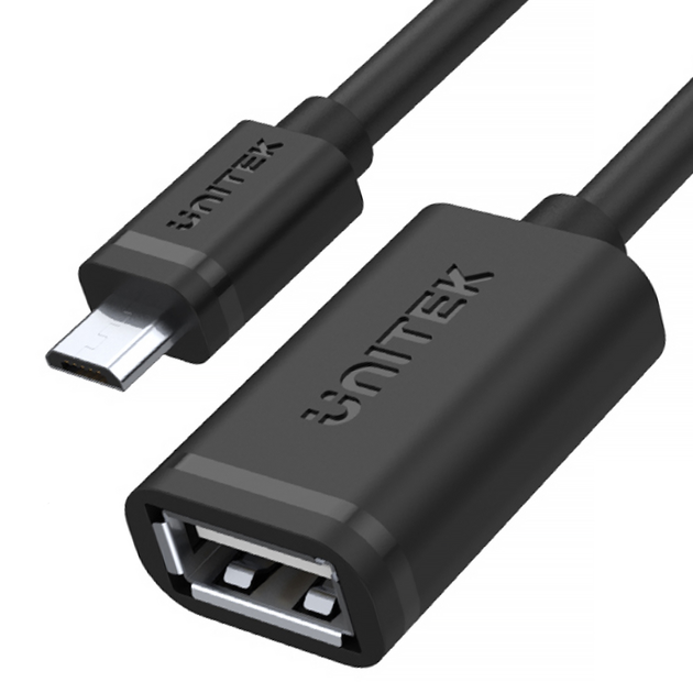 Кабель Unitek microUSB-USB 2.0 0.22 м Black (Y-C438GBK) - зображення 1