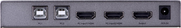 Комутатор Unitek HDMI 2.0 + USB Silver (4894160048301) - зображення 4