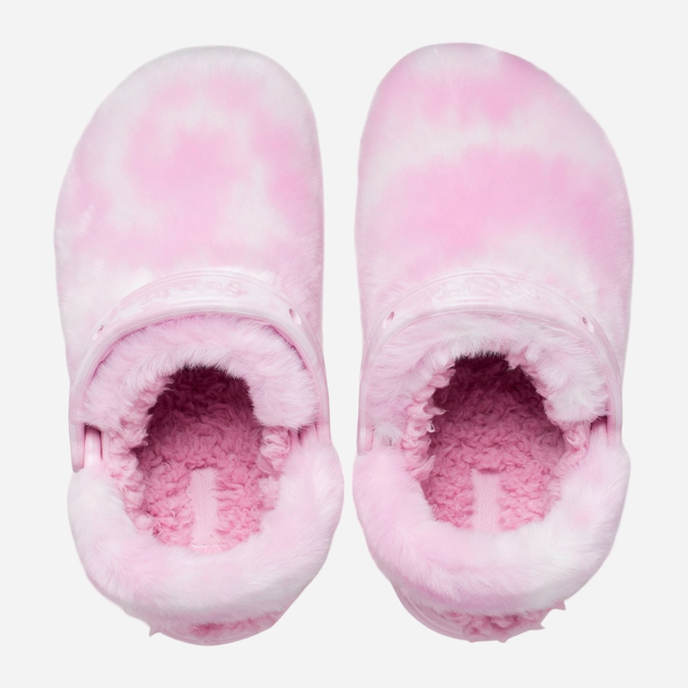 Chodaki damskie z futerkiem Crocs Classic Fur Sure 207303-BAWH W8 38-39 25 cm Różowe (191448822191) - obraz 4
