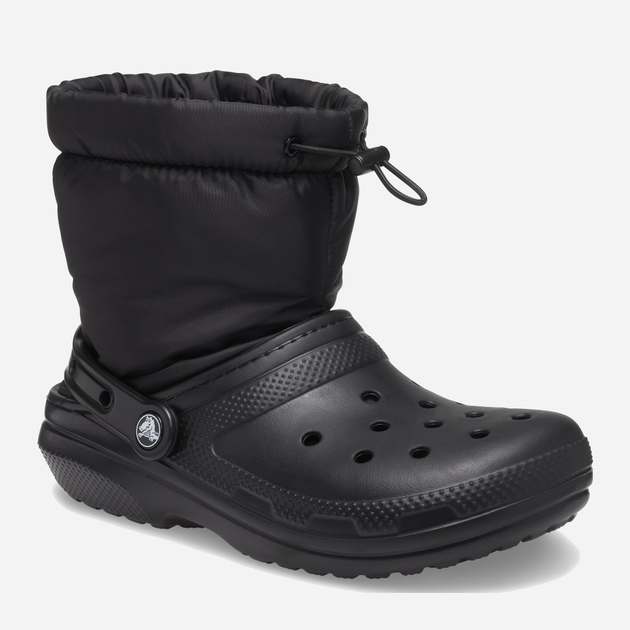 Жіночі дутики Crocs Classic Lined Neo Puff Boot 206630-BKBK M6/W8 38-39 24 см Чорні (191448591530) - зображення 2