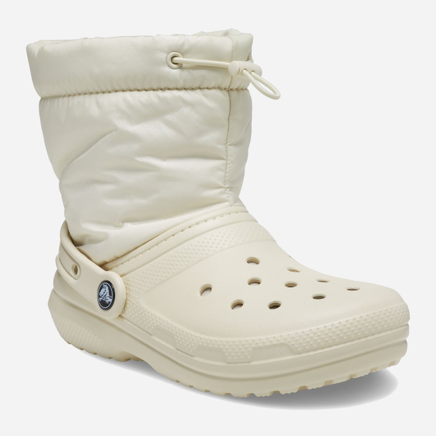 Śniegowce damskie wysokie Crocs Classic Lined Neo Puff Boot 206630-BONE M5/W7 37-38 23 cm Beżowe (196265163694) - obraz 2