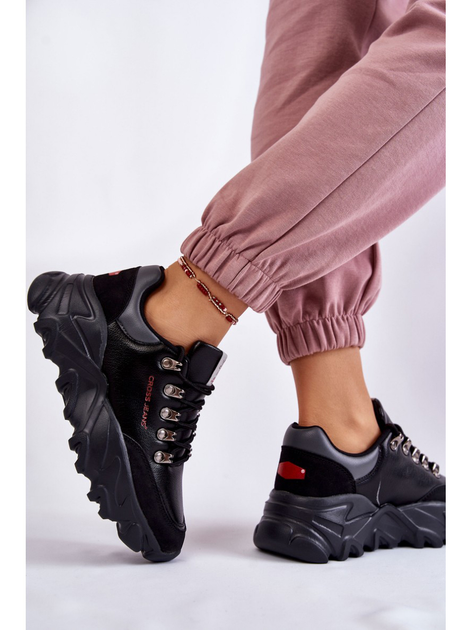 Sneakersy damskie Cross Jeans KK2R4073C 40 Czarne (8697319352597) - obraz 5