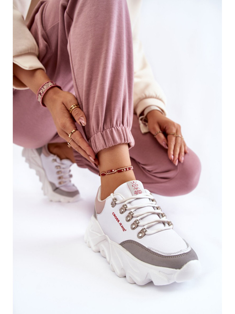 Sneakersy damskie Cross Jeans KK2R4071C 39 Białe (8697319352467) - obraz 4