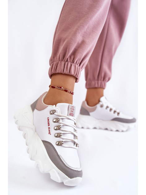 Sneakersy damskie Cross Jeans KK2R4071C 39 Białe (8697319352467) - obraz 5