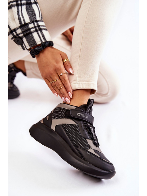 Sneakersy damskie na platformie Big Star KK274403 36 Czarne - obraz 5