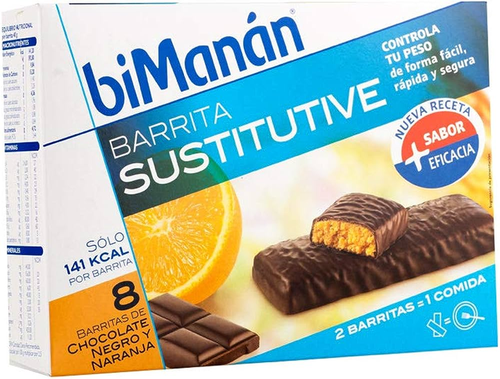 Suplementy diety Bimanán Batoniki czekoladowo-pomarańczowe Bimanan 300g (8470001523594) - obraz 1