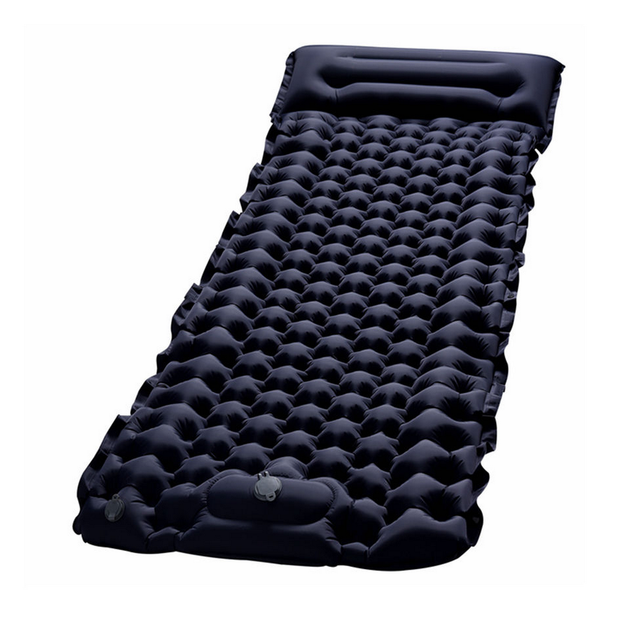 Надувний туристичний килимок каремат (188х58х6 см) Outdoor Sleeping Black - зображення 4