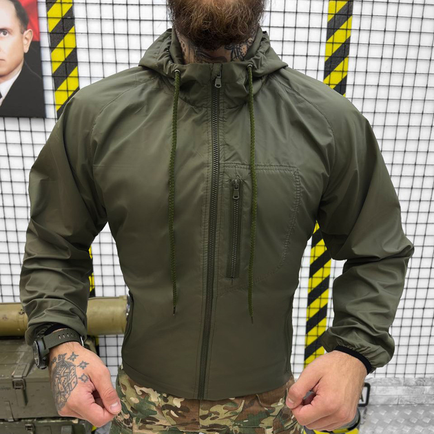 Чоловічий Дощовик Magnum із плащівки / Водонепроникна Куртка з капюшоном олива розмір S - зображення 2