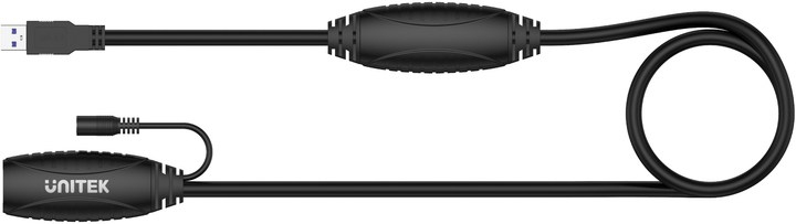 Кабель-подовжувач Unitek USB Type A - USB Type A/DC connector 15 м Black (Y-3003C) - зображення 4