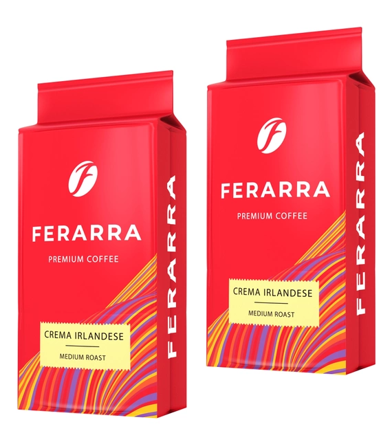 Акція на Упаковка меленої кави Ferarra Crema Irlandese з ароматом ірландського крему 250 г х 2 шт. від Rozetka