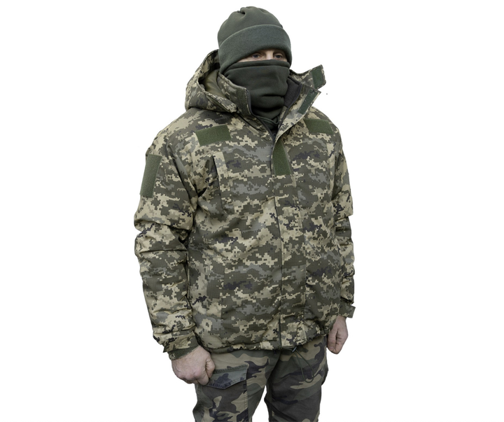 Куртка бушлат військовий тактичний зимовий піксель Тканина мембрана розмір 44 - зображення 2
