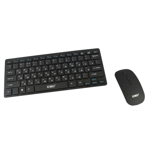 Беспроводная клавиатура с мышкой UKC WI 1214 Wireless (00006234) черная - изображение 1