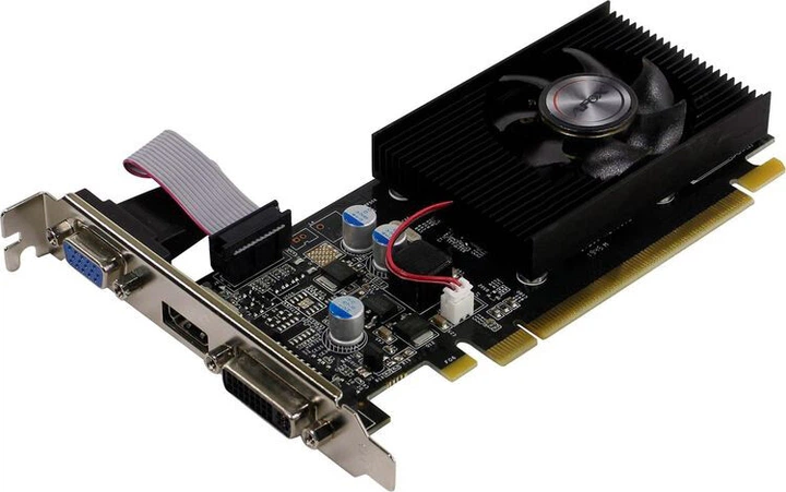 Karta graficzna AFOX PCI-Ex GeForce GT610 1GB GDDR3 (64bit) (954/1333) (DVI, VGA, HDMI) (AF610-2048D3L7-V8) - obraz 2