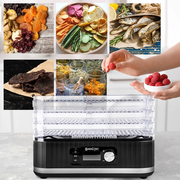 Сушилка для овощей, фруктов, грибов Maltec DryExpert450W Черная - изображение 12