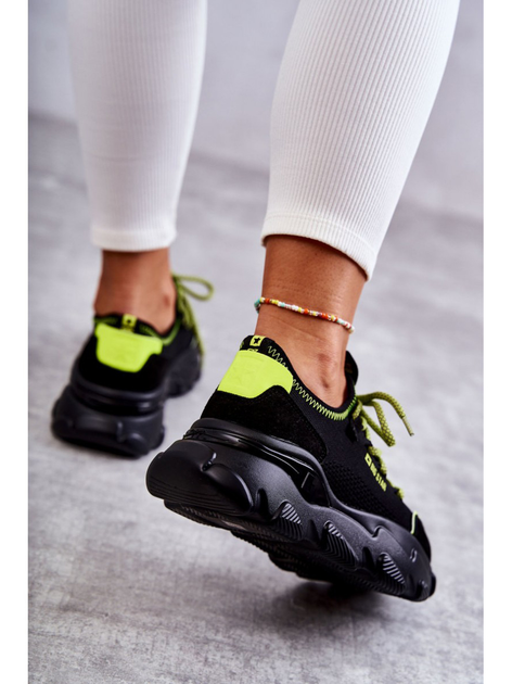 Sneakersy damskie na wysokiej platformie Big Star KK274028 36 Czarne (5900714532536) - obraz 7